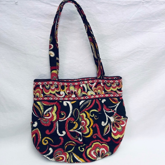 Vera Bradley Handbags - Vera Bradley Satchel Brown&Red Paisley